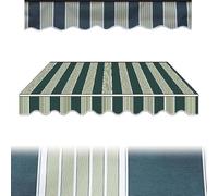 IMUNKT Tessuto di Ricambio per Tenda da Sole Retrattile Manuale 200 250 300 400 500cm, Telo di Ricambio, Motivo A Righe, Tettoia per Patio (Senza Telaio)(Stripe 2,8x6.5ft/2.5x2m)