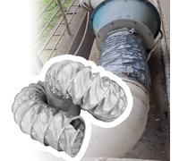 IMUNKT Tubo Di Ventilazione Ignifugo Tubo Flessibile Ø 100mm Lunghezza 10m Tubo Di Scarico Per Ventilatore Tubolare Cantiere Camino(L-1m/3.28ft,125mm(4 9/10"))