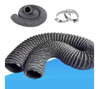 IMUNKT Tubo Flessibile In Nylon Per Asciugatrice/Condizionatore/Cucina, Tubo Di Scarico, Condotto D'Aria Per Ventilazione, Ø 50MM-600MM, Lunghezza 5/8/10m(L-2m(6.5ft),63mm(2 1/2"))