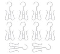 IMUSINICE 10 Pezzi Ganci Porta Scarpe in Plastica Bianca per Armadio, Appendino per Pantofole e Stivali, Organizzatore per Scarpe ad Asciugatura Rapida, per Casa e Negozio