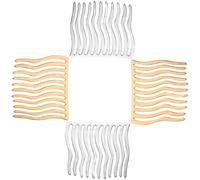 IMUSINICE 4 pezzi Pettini Laterali in Metallo Piccoli per Capelli Pettinini Resistenti con Denti Fini per Donne Accessori Moda per Acconciature Adatti Tutti i Tipi di Capelli Oro e Argento