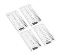 IMUSINICE 4 Pezzi Righello per Misurazione Crepe Trasparente in Plastica, Set per Rilevamento Difetti di Larghezza e Macchie, Strumento Portatile per Ispezioni di Qualità Industriale