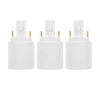 IMUSINICE Adattatore Lampadina 3 Pezzi G24d a E27 Base a 2 Pin, Conversione Sicura e Affidabile, Materiale Pbt Ignifugo e Rame Nichelato, per Uso Domestico e Negozi