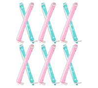 IMUSINICE Bigodini per Permanente 24 Pezzi Multi-Misura in PP Bianco e Verde Stick Flessibili per Chioma da Donna Kit Arricciacapelli Compatti per Uso Domestico e Professionale Styling
