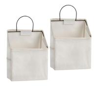 IMUSINICE Borsa Organizer da Parete 2 Pezzi Tasca Grande e Tasche Laterali Organizer da Appendere alla Porta Struttura in Metallo Contenitore Sospeso per Camera da Letto Bagno e Cucina