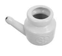IMUSINICE Brocca in Ceramica Bianca Pulizia Accurata da 350ml per Lavaggio Nasale, Facile da Usare per Yoga e Cambi Stagionali