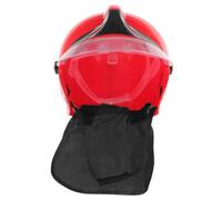 IMUSINICE Casco da Pompiere Giocattolo Rosso in Plastica Design Realistico e Comfort per Feste di Cosplay e Carnevale