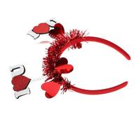 IMUSINICE Cerchietto per Chioma a Forma di Cuore Rosso in Glitter e Feltro, Resistente e Versatile per Feste, Matrimoni e Celebrazioni di San Valentino