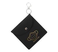 IMUSINICE Custodia Porta Maschera in Pelle Pu Nera Clip Portatile, per Mascherine e Riutilizzabili, Organizer Leggero per Viaggi, Lavoro e Attività All'aperto