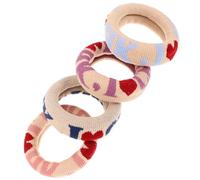 IMUSINICE Elastici per Chioma Donna 4 Pezzi a Forma di Cuore, Larghezza Ampia, senza Tracce, per Code di Cavallo Eleganti e Uso Quotidiano Colore Casuale Stile Stili multipli