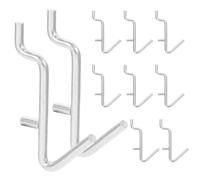 IMUSINICE Ganci per Pannelli Forati in Metallo 20 Pezzi, Piccoli Ganci a Piolo per Accessori Pannello, Resistenti e Antiscivolo per Garage, Officina e Organizzazione Muro