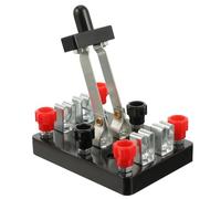 IMUSINICE Interruttore a Doppia Lama Bipolare in Plastica per Esperimenti di Fisica e Circuiti Elettrici, Attrezzatura Didattica per Laboratorio, Dispositivo per Esercizi Elettrotecnica