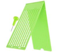 IMUSINICE Kit Lavagna Braille in Plastica con 9 Linee e 28 Celle Set Scrittura Braille con Stilo Integrato Verde Ausilio Didattico per Ipovedenti e Persone Non Vedenti Supporto