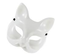 IMUSINICE Maschera Volpe Bianca in Plastica Dipingibile per Feste e Scena | Mezza Faccia Riutilizzabile, Sottile, Progetto Creativo Fai da Te, Stile Versatile per Celebrazioni e Teatro