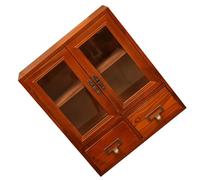 IMUSINICE Mobiletto Portaoggetti in Legno Marrone Stile Vintage Multi-strato Cassetti e Ampio Spazio per Organizzare Oggetti da Cucina e Casa