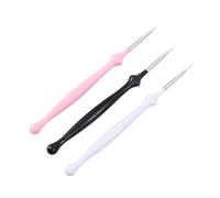 IMUSINICE Pennelli per Nail Art 3 Pezzi in Plastica Punta Sottile per Decorazione Unghie, Facili da Usare e Maneggiare, per Nail Art Creativa e Unica