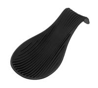 IMUSINICE Poggiamestolo in Silicone Nero Spesso Antiscivolo per Utensili da Cucina e Cucchiai, Pratico e Resistente, per Cucine Domestiche e Hotel