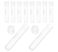 IMUSINICE Provette di Coltura con Tappo 10 Pezzi in Plastica da 12ml Scrivibili, Sterile, per Campionamento e Conservazione di Liquidi in Laboratorio