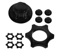 IMUSINICE Set 1 Pezzo di Coprimozzo per Ventola in Plastica Nero, Accessorio per Ventole Installazione Rapida per Uso