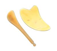 IMUSINICE Set 2 Pezzi di Raschietti per Massaggio Viso in Corno Naturale, Accelerano Metabolismo e Alleviano la Fatica Muscolare, per Massaggi Professionali e Personali