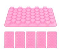 IMUSINICE Set 6 Pezzi Stampo Silicone Cuori Mini 55 Cavità, Resistente al Freddo e Calore, Facile da Pulire, per Attività in Cucina e Feste Romantiche