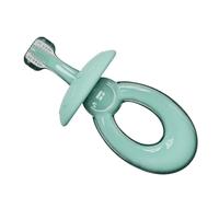 IMUSINICE Spazzolino Denti Bambino in Silicone Blu, Forma a Fungo e Anello, Sicuro per Gengive e Previene Soffocamento, la Pulizia e L'allenamento Orale dei Bambini