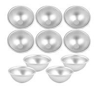 IMUSINICE Stampo per Torta a Mezza Palla in Alluminio, Set da 10 Pezzi Antiaderente, per Mousse Dessert, Budini e Bombe da Bagno, per Pasticceria Fai da Te e Creazioni Creative