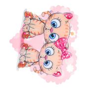 IMUSINICE Toppa Termoadesiva Patch Ricamata 3d a Forma di Gatto e Cuore Metallo e Plastica, per Decorare e Creare Artigianato per Abbigliamento e Borse