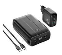 imuto Powerbank Laptop 27200mAh Power Bank PD 100W + GaN 90W caricabatterie portatile, USB C 100W (& 60W) e 2 USB A (15W&QC3.0 18W) batteria esterna per MacBook Pro/Air Dell XPS iPhone Galaxy Switch