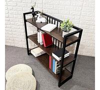 IMYOGI Squisito tavolo in legno moderno di metà secolo con libreria e ripiano portaoggetti, design stretto in legno massello a 3 strati, perfetto per corridoio, soggiorno o cucina