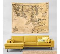 IMZEUSYEP Arazzo vintage con mappa della terra in stile retrò, da appendere alla parete, decorazione da parete, resistente, stampa 3D, per dormitorio, soggiorno, camera da letto, 127 x 152 cm