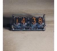 IN-12 Nixie - Orologio a tubo con display a LED a 225 colori per data e data, orologio digitale da scrivania con telecomando, memoria di spegnimento, anti-avvelenamento (con tubi)