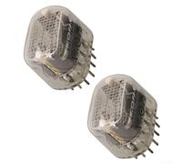IN-12 Nixie Tubes (2 pezzi) - Tubi indicatori digitali al neon retrò per kit orologio, compatibili per IN-12A/IN-12B, costruzione in vetro-metallo, tensione di funzionamento 200 V+, durata ≥7.500 ore