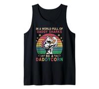 in A World Full of Daddy Sharks Be A Daddycorn Unicorn Dad Canotta
