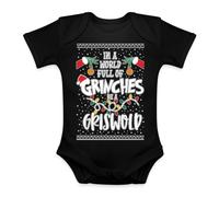 In a World Full of Grinches be a Griswold | Ugly Christmas Sweater - Felpa natalizia per bambini, Nero , 12 mesi