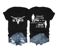 in A World Full of Karens Be A Beth Shirt, Every Girl Needs A Little Rip in Her Jeans, camicia unisex, Nero , XL