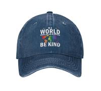 in A World Where You Can Be Anything Be Kind Unisex Cappello da Cowboy Anti-Sole Trucker cap Traspirante Snapback cap per Estivo All'Aperto Tennis