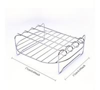 in acciaio inossidabile 304 con 4 - Compatibile con friggitrice ad aria, e microonde - Multifunzionale per cuocere , alla e alla brace - Adatta per campeggio , uso e