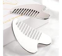 In acciaio inox Gua Sha pettine testa meridiano rottamazione terapia di agopuntura strumento di massaggio rilassante muscolare del corpo 1 pz (Color : Triangle)