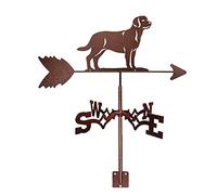 In acciaio inox Outdoor cortile tempo Va ne ferro battuto Pastore Tedesco Meteo Va ne, Retro Labrador Retriever Farm Scena Giardino Palo, Direzione Decorativa