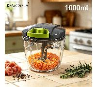 in Acciaio , Tritacarne, Robot da Cucina Manuale Facile e Tritatutto Multifunzionale - Design Portatile con Cavo per Tagliare Rapidamente , , Frutta e Noci - Resistente e per e il Cuoco Casalingo