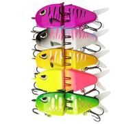 in acqua salata, scivoli per la basso | 5x trota realistica con ganci,Esca glide ad affondamento lento per bastrota crappie lucioperca luccio bluegill salmone