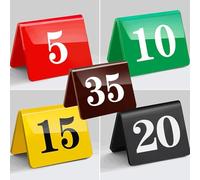 In Acrilico per Tavolo Da Tenda Numeri, Numeri Da Tavolo Da Tenda, per Ristoranti, Bar, Caffè, Acrilico Numeri Tavoli Ristorante, Tavoli Numerati A Doppio Lato, Tabella Segni Numero(Green,1-10)