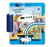 In aereo intorno al mondo. Ediz. a colori. Con pista e un aereo. Con puzzle gigante