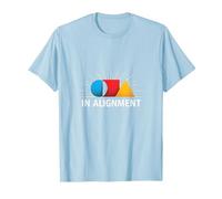 in allineamento: Forme vibranti Armonia Moderna Maglietta, Uomo, Celeste, XL