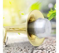 In Alluminio In Lega Mini Tromba Portatile Muto Smorzatore Argento Glister Ridotto per la Bella Performance Audio