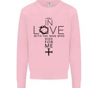 In Amore Con La Croce Christian Christ Uomo Felpa Maglione