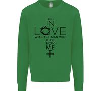 In Amore Con La Croce Christian Christ Uomo Felpa Maglione