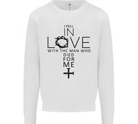 In Amore Con La Croce Christian Christ Uomo Felpa Maglione