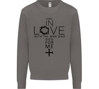 In Amore Con La Croce Christian Christ Uomo Felpa Maglione